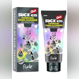 Rude Cosmetics Suck 'Em Out Charcoal Foam Facial Cleanser 3.38oz